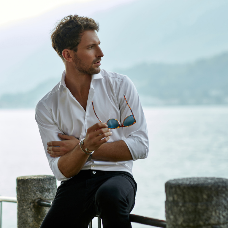 stylish man with jewellery