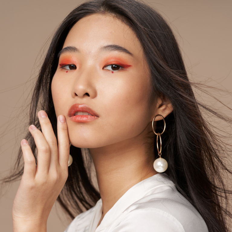 earrings asian model